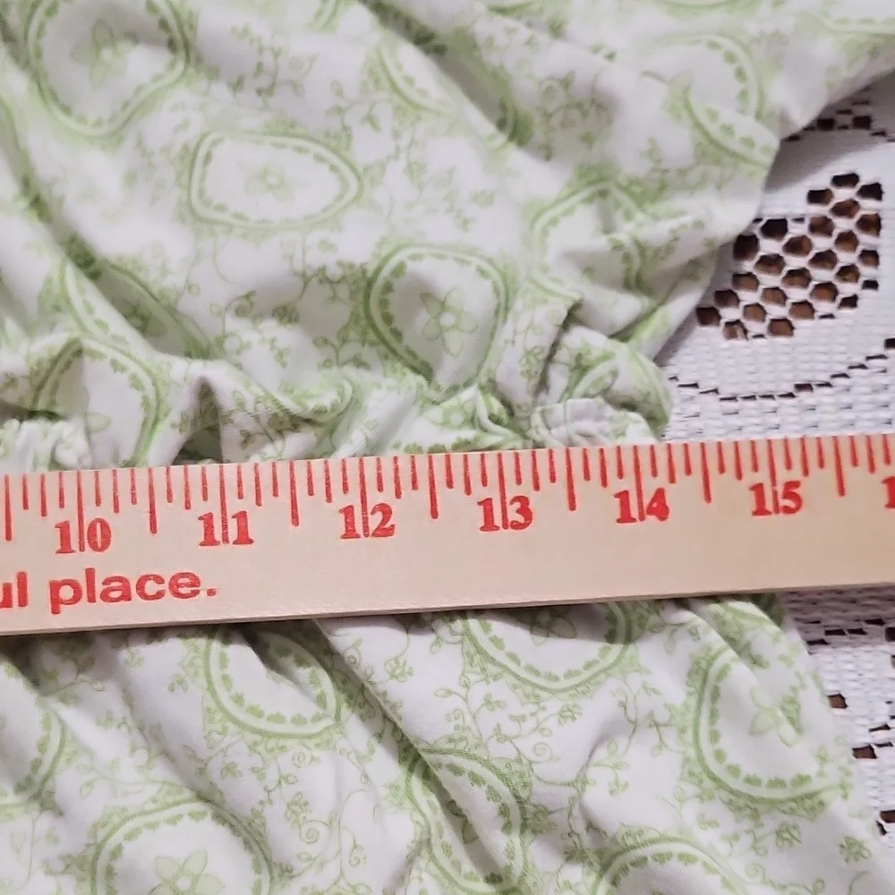 Laura Ashley White and Green Patterned Blouse - Picture 7 of 8